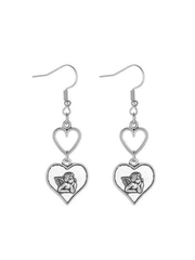 Vintage Cherub Heart Earrings