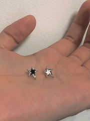 Ohrringe mit unregelmäßigem Strass-Sternmuster