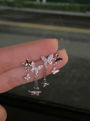 Dainty Strass Butterfly Earrings