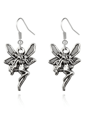 Vintage Fairy Angel Crochet Dangle Earrings