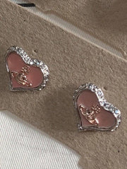 Cosmos Strass-Herzohrringe