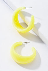 C-shaped acrylic earrings