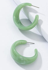 C-shaped acrylic earrings