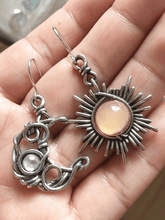Boho Sun Moon Dangle Earrings