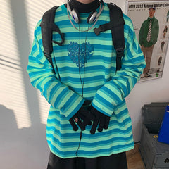 Langarm-T-Shirt mit Schmetterlingsstreifen