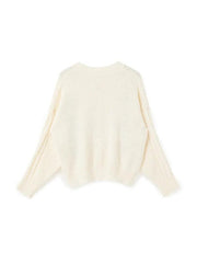 Strickjacke mit Häkelstrickdekor in Traubenform