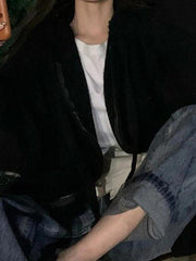 Oversize-Strickjacke mit Reißverschluss und Kapuze