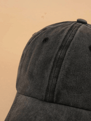 Faded black vintage baseball cap