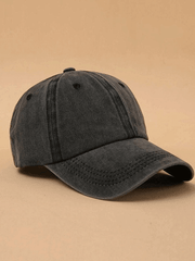 Faded black vintage baseball cap