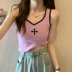 Lässiges Strick-Crop-Top