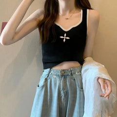 Lässiges Strick-Crop-Top