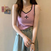 Lässiges Strick-Crop-Top