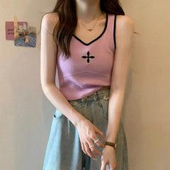 Lässiges Strick-Crop-Top