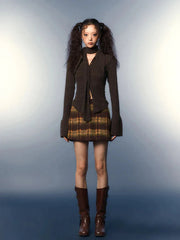 Chelsea Collar Scarf Tie Knitted Cardigan