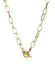 Toggle necklace with single link chain