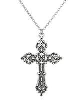 Vintage baroque cross necklace