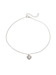 Halskette mit Herzanhänger und Strassrand