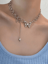 Choker necklace decorated with butterfly stars
