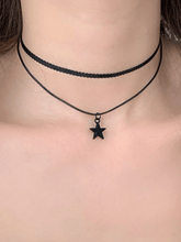 Double Layer Black Star Choker Necklace