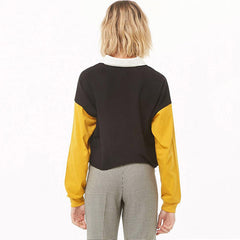 T-Shirt mit Reißverschluss und Farbblockdesign