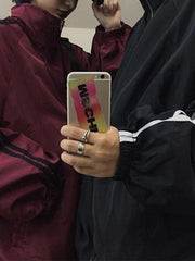 Jacke mit Reißverschluss und Kontraststreifen