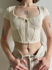 Kurzes Korsett-Top „Coquette“
