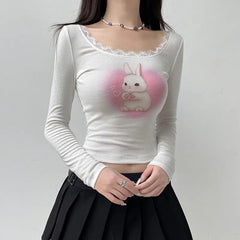 Coquette Süßes Kaninchen-Crop-Top