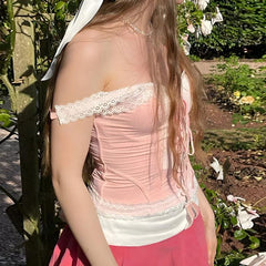 Coquette Korsett-Top mit Schnürung