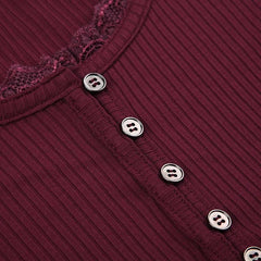 Cordoberteil mit Spitzenbesatz