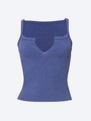 Cord-Tanktop mit V-Ausschnitt