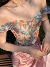 Cottagecore Frühlingsblumen Korsett Top