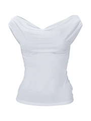 Rückenfreies Tanktop mit Wasserfallausschnitt