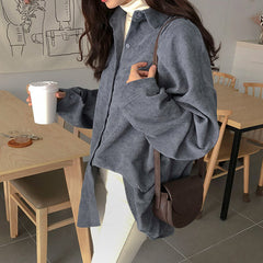 Camisa de pana acogedora