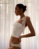 "Jasmine" knotted crop top