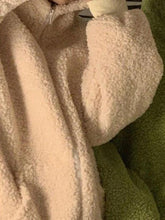 Süße Fleecejacke mit Kapuze und Reißverschluss