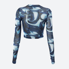 Cyberpunk Blaues Aura Transparentes Top
