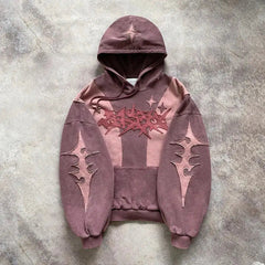 Cyberpunk Futuristischer Patch Hoodie