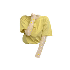Daisy Mesh-Top + T-Shirt-Kombi