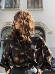 Dark Academia Schmetterlingsshirt