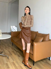 Deformiertes kariertes Top