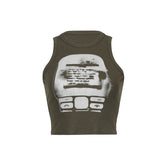 Downtown Girl – Geripptes Crop-Top