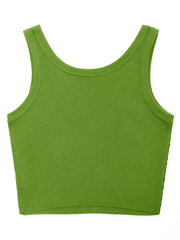 Kurzes Tanktop mit Draft Face-Print