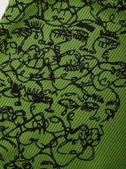 Kurzes Tanktop mit Draft Face-Print