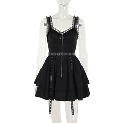 Elegant Slim Fit Waistcoat Top Dark Punk Heavy Metal