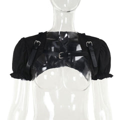 Elegant Slim Fit Waistcoat Top Dark Punk Heavy Metal