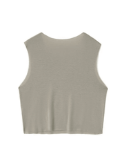 Kurzes Tanktop mit Gesichtsprint