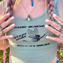 Fairy Business Geripptes Top