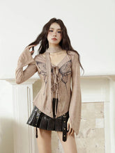 Fairy Grunge Butterfly Offenes Oberteil