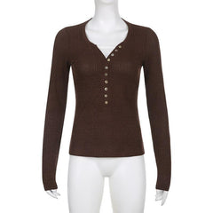 Fairy Grunge Top mit Knopfleiste vorne