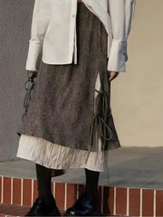 Fairy Grunge – Midirock mit Schnürung